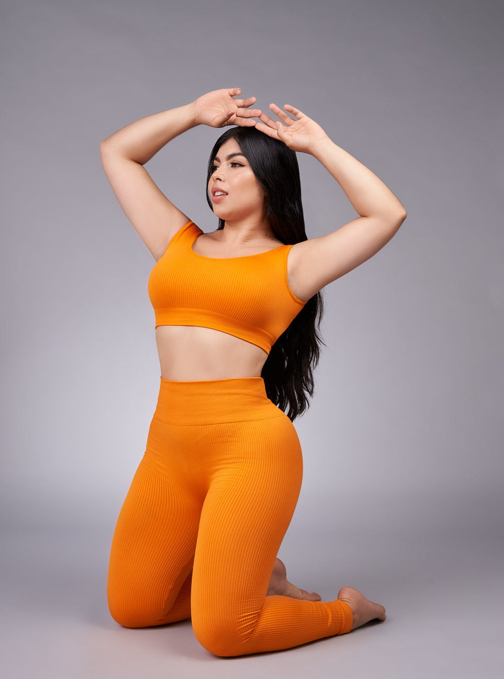 LEGGINS SEAMLESS BASIC NARANJA