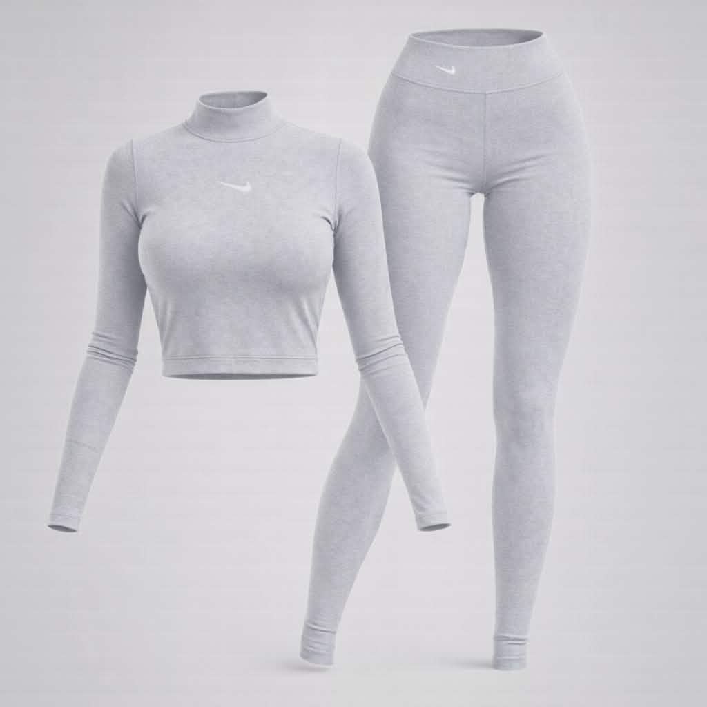 BUZO Y LEGGINS GRIS CLARO