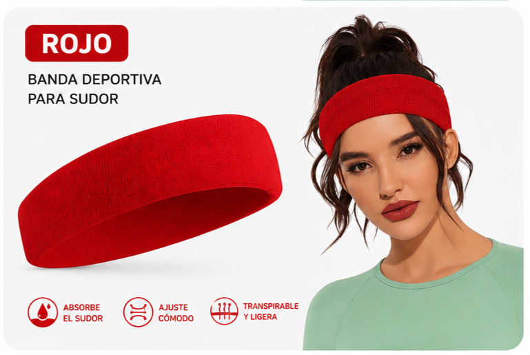 Banda Balaca Deportiva Para Sudor Cabeza