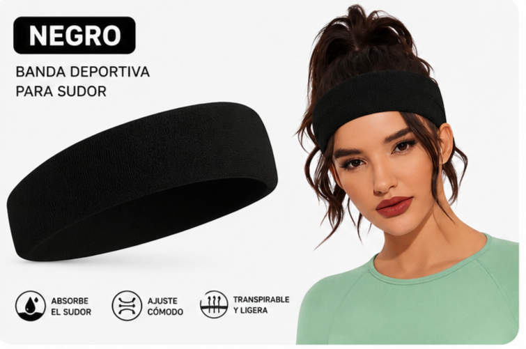 Banda Balaca Deportiva Para Sudor Cabeza